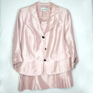 Danny & Nicole Light Pink Skirt Suit Size 14W